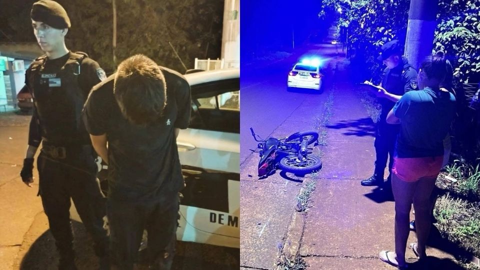 Detuvieron a un joven de 19 años acusado de cometer dos asaltos armados en moto en Eldorado