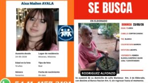 Buscan en Eldorado a una adolescente de 14 y a un hombre de 72 años