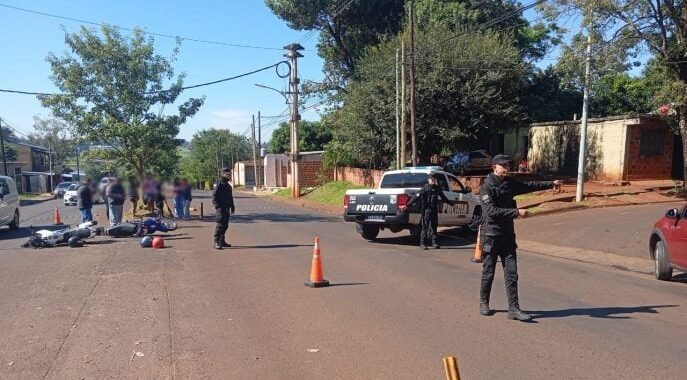 Choque entre 2 motocicletas derivó en la hospitalización de dos hombres