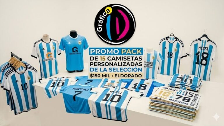 Crece la demanda de camisetas de la Selección y en Eldorado lanzan promo especial
