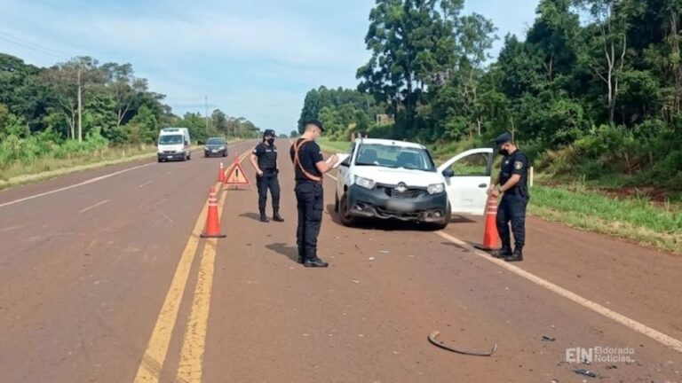 Cuatro personas resultaron heridas tras un choque sobre la Ruta 14