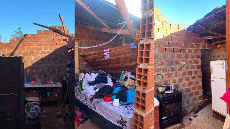 El temporal destruyó el techo de una vivienda en Eldorado y una familia pide ayuda