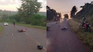 Eldoradо Un motociclista lucha por su vida tras despistar en la Ruta 17