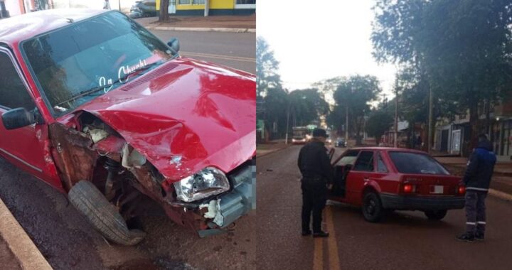 Se quedó dormido al volante y chocó contra un auto estacionado en Eldorado