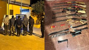 Detuvieron a cinco hombres armados dentro de un predio forestal en San Pedro