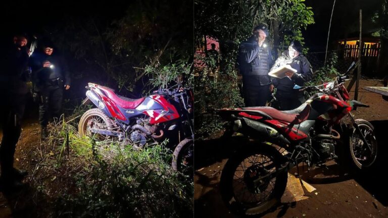 Recuperaron una motocicleta robada tras un rápido operativo policial en Eldorado