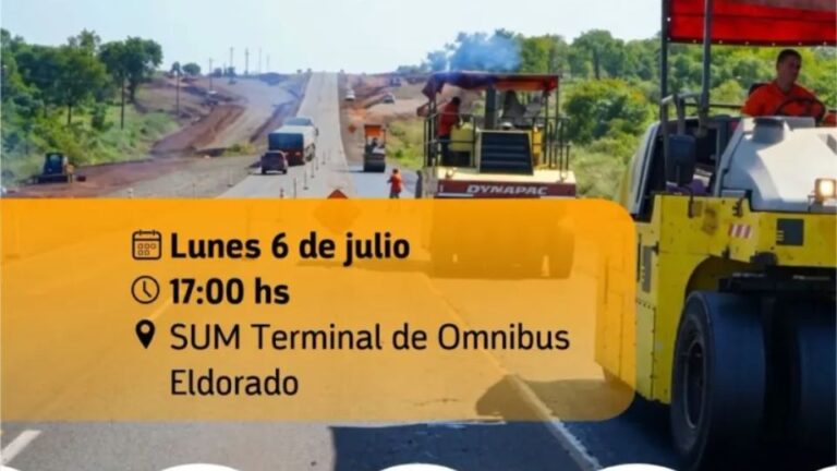 Eldorado realizará una consulta pública por las obras de la Ruta 17 y el puente sobre el arroyo Piray Miní