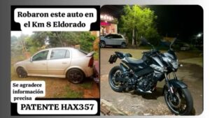 Investigan el robo de una motocicleta y un automóvil en distintos puntos de Eldorado