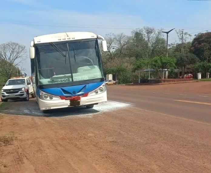 Colonia Victoria un colectivo con 43 pasajeros sufrió un principio de incendio
