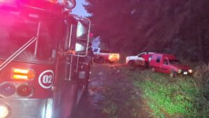 Despistó un vehículo sobre la Ruta Provincial 17 en medio de una fuerte lluvia