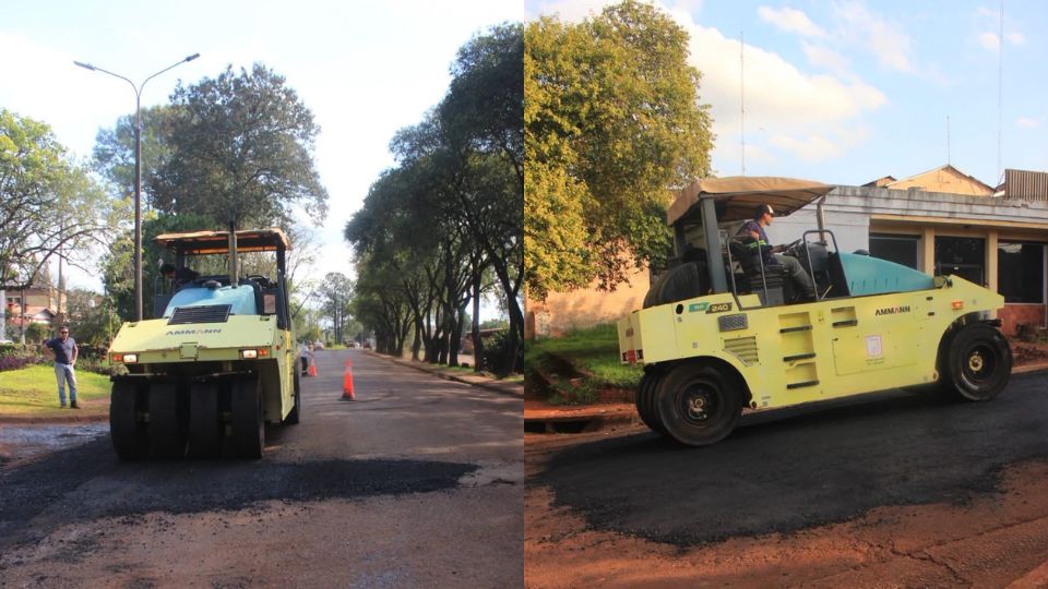 Eldorado continúa con trabajos de bacheo para mejorar la circulación en distintos sectores