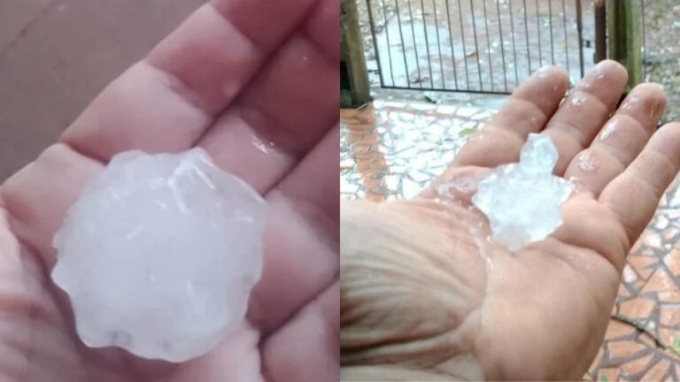 Granizo en Puerto Piray