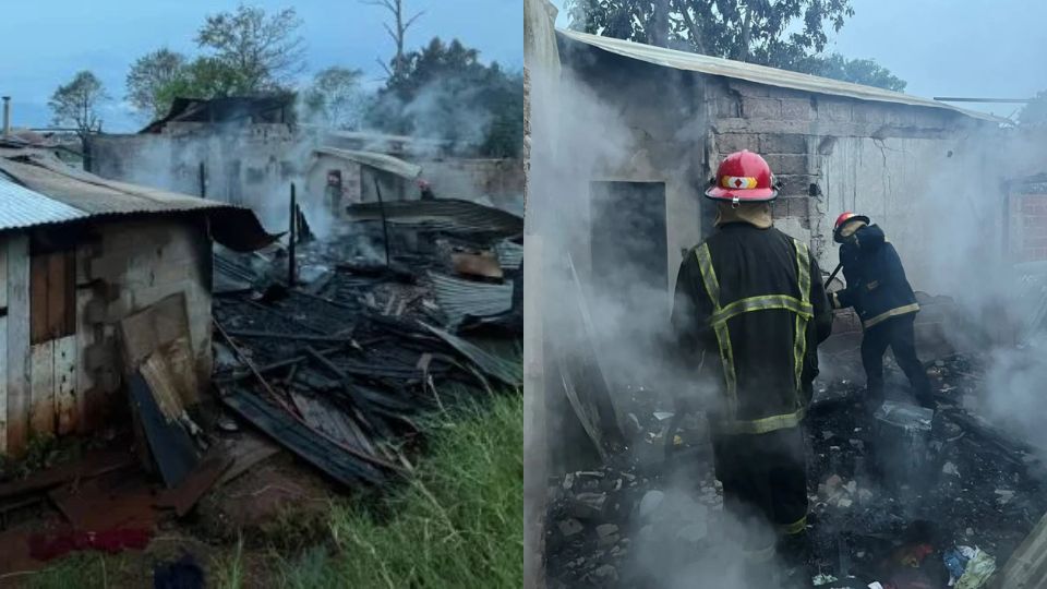Ocho familias perdieron todo durante un incendio que afectó a sus viviendas