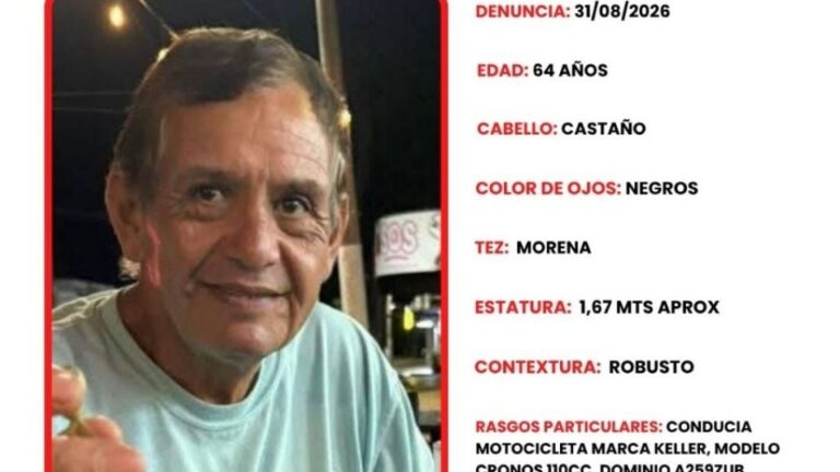 Buscan a un hombre de 64 años desaparecido en Eldorado