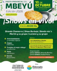 Eldorado se prepara para la Fiesta Provincial del Mbeyú