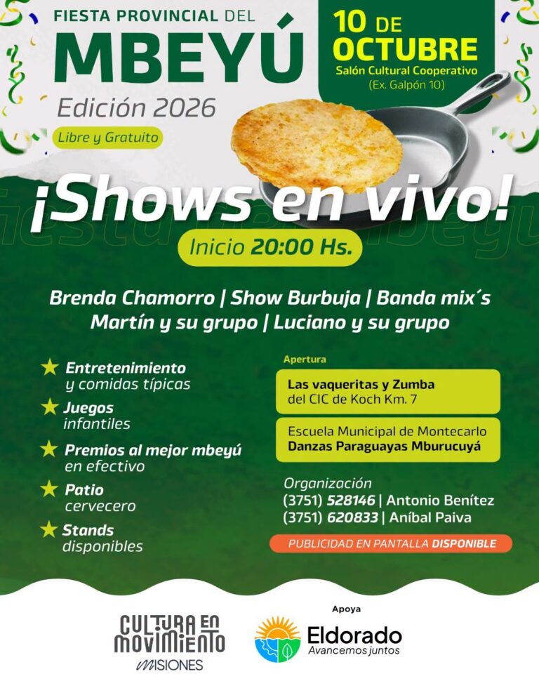 Eldorado se prepara para la Fiesta Provincial del Mbeyú